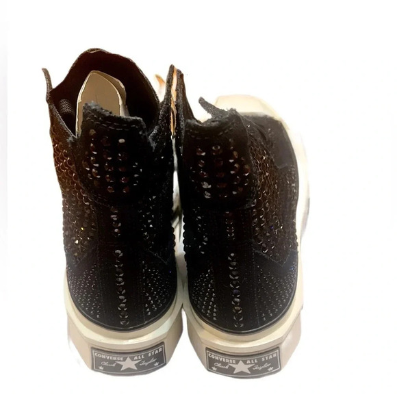 NWB Converse x Swarovski Chuck 70 de luxe black trend Squared High Top sneaker 5 - Picture 5 of 10